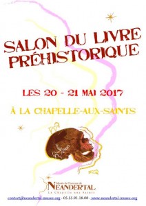 Affiche salon du livre Préhistorique 2017- Musée de l'Homme de Neandertal - La Chapelle-aux-Saints